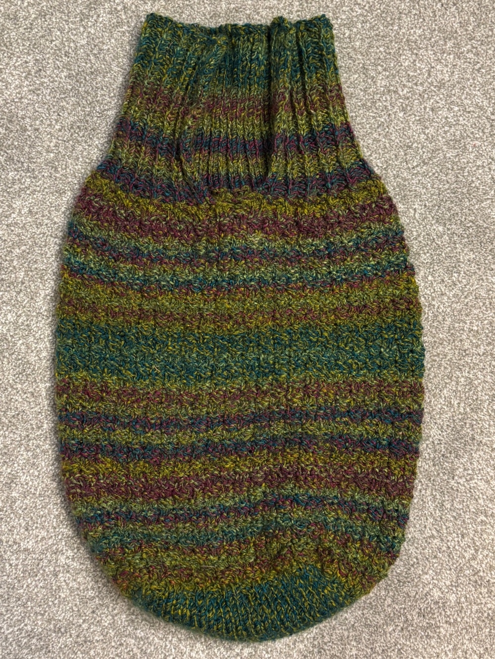 Baby Bunting Multicolor  - Green Tone ~ Soft Wool Handmade